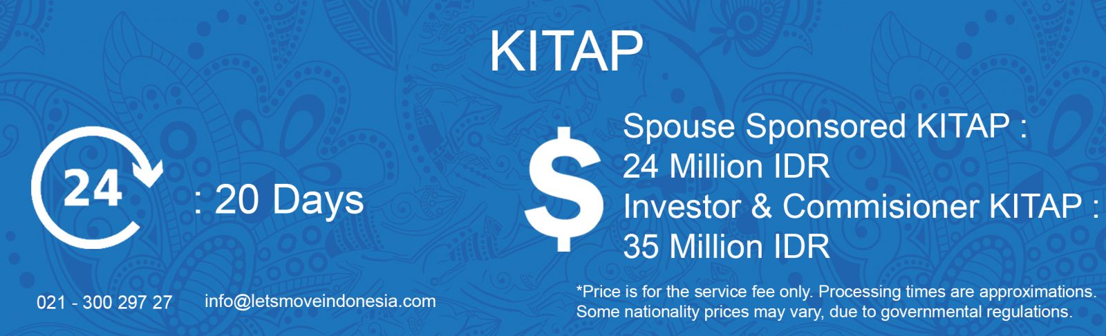 KITAP Prices | LetsMoveIndonesia