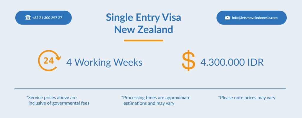 Single entry visa new zealand